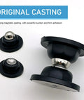 Magnetic RV Door Catch Kit With Adhesives Easy No Drill RV Door Holder for motorhomes, showing components on white background.