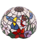 Cream Amber Stained Glass Hummingbird Lampshade Replacement 12x6 Inch With Cap For Table Lamp Pendant Light Ceiling Fixture Fits S101 Series