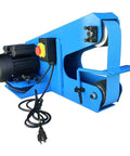 Top Shelf 3 Inch Belt Sander Grinder Heavy Hitter with 110V motor, belts, and controls visible for precision metal and wood work.