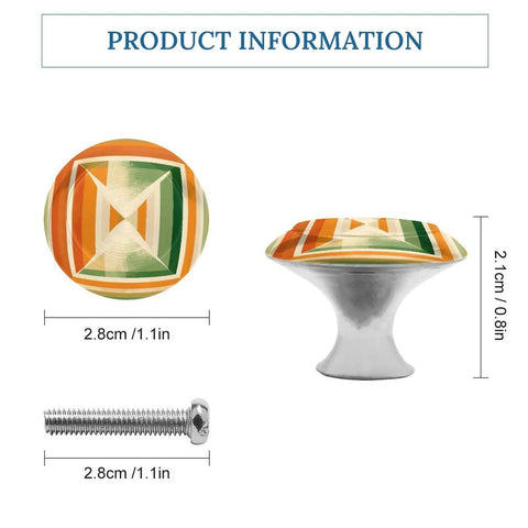 2 Pack Stainless Steel Durable Square Pattern Cabinet Knobs With Screws Round Drawer Pull For Kitchen Bathroom Bedroom Furniture Hardware Boss Level Upgrade Rust Resistant Smooth Surface Dresser Knobs, 1.1in