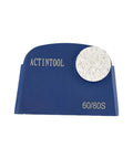 Front view of blue Diamond Trapezoid Metal Bond Grinding Segment for Concrete Surface Prep on Lavina Onfloor EDCO Pack of 3