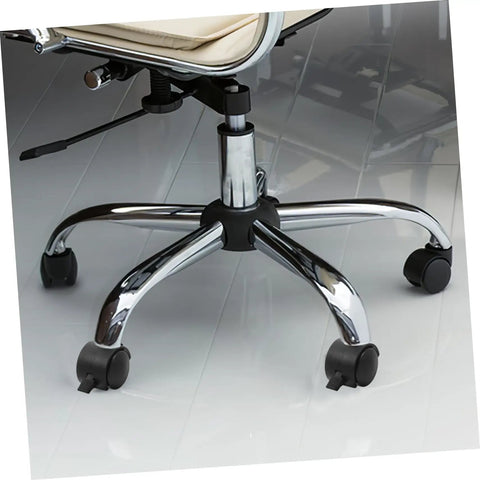 Four Pack Swivel Caster Wheels With Locking Brakes, Heavy Duty Polyurethane Replacement Wheels for office chairs, installed view.