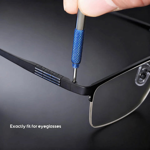 3 In 1 Eyeglasses Screwdriver Keychain Repair Kit With Small Phillips, Flathead And Nut Driver Bits for easy eyeglasses repair