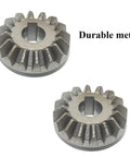 Two durable metal bevel gears from Beefy Two Pack Bevel Gear Replacement For Table Saws 5140061-65