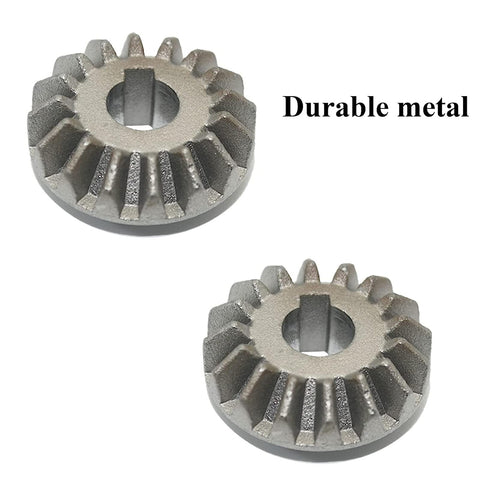 Two durable metal bevel gears from Beefy Two Pack Bevel Gear Replacement For Table Saws 5140061-65