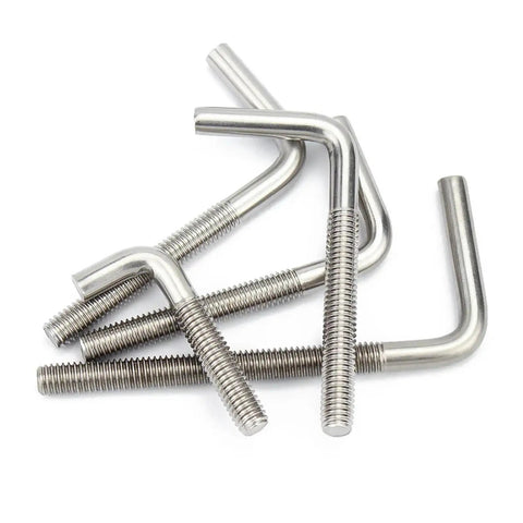 Premium Stainless Steel Right Angle Anchors Set M4 To M12 L Shaped And 7 Shaped Bolts For Uniform Load Distribution Quick Install 304 A2 Grade Hardware Includes M8x60mm Two Pieces, stainless steel right angle anchors