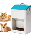 No Sweat Automatic Dog And Cat Feeder With 14 Liter Gravity Stand for reliable outdoor dry food dispenser with cats and dogs.