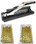 Heavy Duty H8 Hose Crimping Kit for Desk or Portable Use with Five Die Sizes, Cast Iron Body, Includes Fifty Ferrules