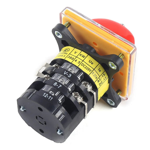 Forward Reverse 3 Phase Milling Switch Rock Solid Rotary Universal Changeover Selector for milling machines, 64x64x61mm.