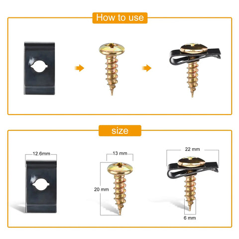 Installation guide for 170 Piece Car U Clip And Screw Kit With 9 Sizes For Universal Auto Interior Dash Door Panel Replacement Parts