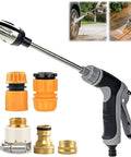 Handheld Pressure Washer Wand With 360 Degree Rotating Nozzle And 3 Spray Modes, Stainless Steel Universal Hose Fit, Tool Free Setup