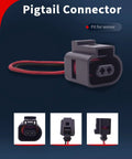 Pigtail connector for 2 Pin Engine Coolant Temperature Sensor for Audi and VW Cars Water Temperature Sensor Compatible With A3 A4 A5 A6 A7 A8 Q3 Q5 Q7 R8 S5 Beetle Jetta Passat Tiguan Atlas Porsche With Connector For Your Daily Driver