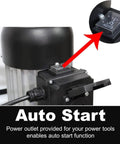 This Badass 1.2 HP Auto Start Dust Collector Kicks Out 750 CFM Of Shop Air showing the auto start switch for easy operation.