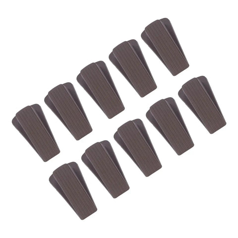 10 Pack TPR Wedge Door Stops for Home Office Durable No Punching Design Flexible Rubber for Carpet Tile Wood Floors Reduces Collision Noise and Ground Damage on Slick Surfaces
