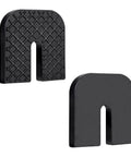8 Pack Anti Vibration Rubber Isolator Pads For Air Conditioners, U Shaped Shock Pads For Condenser Units, top and side views