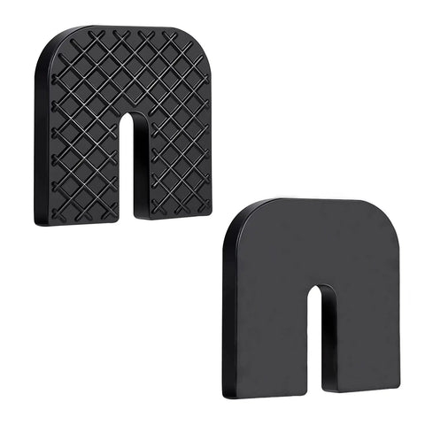 8 Pack Anti Vibration Rubber Isolator Pads For Air Conditioners, U Shaped Shock Pads For Condenser Units, top and side views