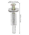 Five Piece Drill Shaft Extender And Buffing Wheel Mandrel Set Thick Arbor Adapter with silver hex bolt and washer, 5 cm length.