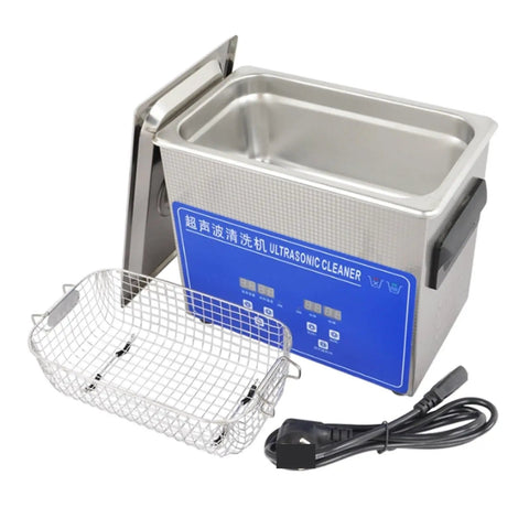 Heavy Duty Digital Ultrasonic Cleaner 3.2L Tank With Basket Smooth Parts Washer for jewelry, glasses, watches, and dental gear.