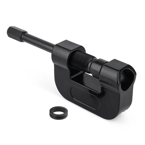 Heavy Duty Brake Anchor Pin Press For Semi Trucks And Class 6 8 Maintenance Quick Pin And Bushing Removal From S Cam Q Brakes Without Hammering Wide Compatibility With Kenworth Peterbilt Freightliner Mack Volvo And More 16002, black steel with hex drive and removable ring