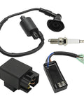 Polaris CDI Box Ignition Coil Kit Replacement For Sportsman Predator Scrambler 50 90 2001 2007 Ride Ready With Voltage Regulator Rectifier And Starter Relay Solenoid 0451018 0452061 0450553 0450555 displayed