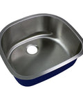 Undermount Single Bowl 16 Gauge Stainless Steel Kitchen Sink With Brushed Finish, 24 By 21 By 9 Inches, Sound Dampening Undercoating