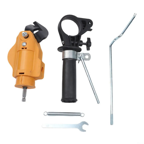 Industrial Precision Drill Nibbler Attachment For ION Lithium Power Tools with tools for quick change and metal cutting.