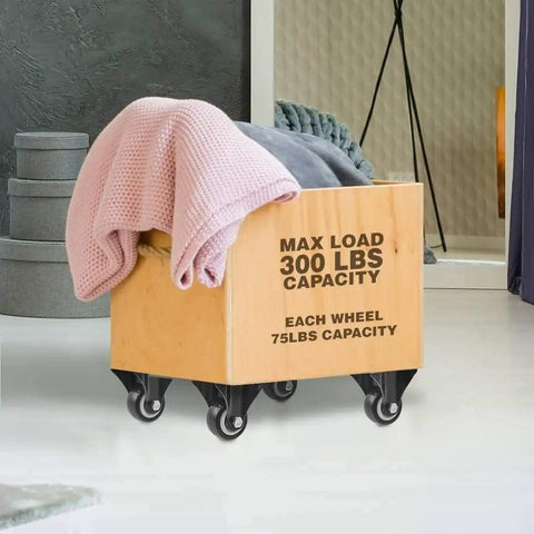 Heavy Duty 12 Pack 1.5 Inch Fixed Caster Wheels For Moving Big Couches And Workbenches Each Polyurethane Roller Handles 75 Pounds And Glides Dead Quiet Across Tile To Keep Your Space Pristine While Making Weekend Relocations Smooth As Butter