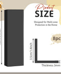Easy Install Self Adhesive Rubber Corner Protectors For Baseboards And Walls Cushioned Edge Guards 8 Pack