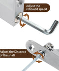 Close-up of Heavy Duty Self Closing Door Pivot Hinges for Wood Doors with adjustable hidden pivot system in stainless steel.