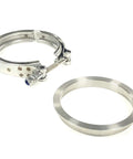 4 Inch Exhaust V Band Clamp Kit For S400 S400SXE S475 S480 T4 Turbo Systems CNC Machined 304 Stainless Flanges