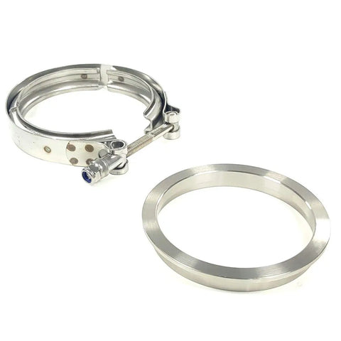 4 Inch Exhaust V Band Clamp Kit For S400 S400SXE S475 S480 T4 Turbo Systems CNC Machined 304 Stainless Flanges