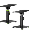 Desktop Speaker Stands Pair For Studio Monitors With 12 Degree Tilt Rock Solid Height Adjustable From 11 To 16 Inches Heavy Duty Metal Stands For Studio Monitors Laptops Or Projectors