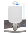 Modern Three Light Bathroom Vanity Light Fixture In Brushed Nickel With Glass Globes Reversible Mounting Up Or Down For Bathrooms