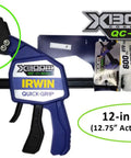 Seven Eighths Inch Uni Jaw Quick Clamp Set With Twelve Inch QC Mate Clamp for Quick Coupler Work, durable hand clamp