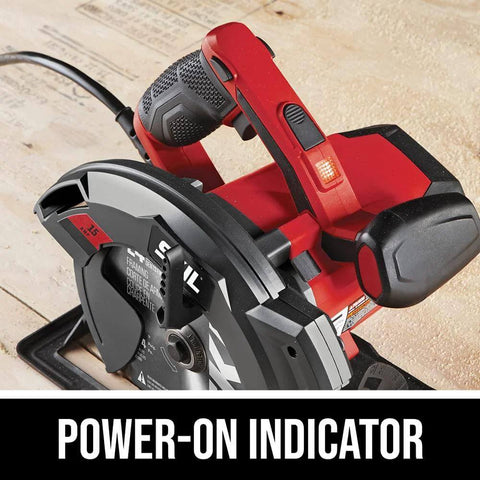 SKIL 7-1/4 inch circular saw, red and black, 15A corded power tool