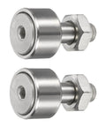 Two Pack Cam Follower Track Runner Bearing 304 Stainless Steel with 19mm Roller Diameter M8 Stud Type Hex Socket