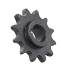 Heavy Duty 12 Tooth Steel Sprocket With 5/8 Bore For #40 #41 #420 Roller Chains On Motorcycles And Go Karts, showing side view.