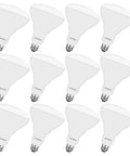 BR40 LED Flood Light Bulbs 13W 1100 Lumens Dimmable 3500K Natural White E26 Indoor Outdoor 12 Pack Replace 85W Incandescent