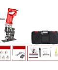 Heavy Duty Electric Hydraulic Punching Machine Rips Through Angle And Channel Steel With Ease 16 Ton Power shown with accessories.