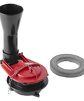 Flush Valve Kit 1039861 Replacement For Durable Toilet Performance, red valve with black funnel and gray gasket