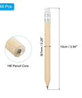 Half Golf Pencils Bulk 48 Pack Pre Sharpened Short Round Wooden Pencils With White Erasers For Classroom Office Writing Supplies