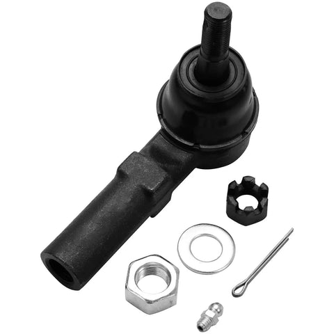 Close-up of a tie rod end from the Front Wheel Hub & Tie Rod Kit - 2 Hub Bearing Assemblies with ABS Sensor Wire and 4 Tie Rod Ends