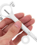 20 Pack Small Hose Clamps For PPR Pipes, Wear-Resistant And Reliable Fastening, shown in hand for size reference.