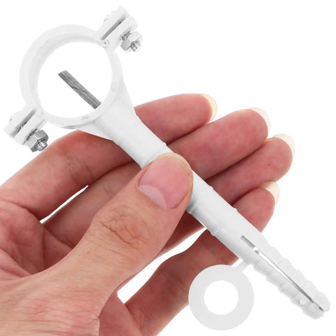 20 Pack Small Hose Clamps For PPR Pipes, Wear-Resistant And Reliable Fastening, shown in hand for size reference.