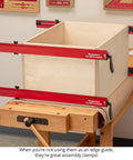 No Sweat Precision Rail And Clamp For Circular Saw And Router With Dual Fence Guide Made In Usa on wood project during assembly.