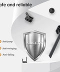 Safety features of the Six Foot Double Barn Door Track Kit For Smooth Quiet Sliding Cabinets 72 Inch Rail with anti-jump and anti-swinging parts.