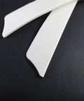 Close-up of Archery Feather Fletching Set, 4 Inch Real Turkey Vanes for Hunting and Target Shooting, white color detail.