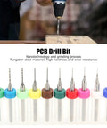 PCB Drill Bit Set For Circuit Boards, Pro Grade Tungsten Steel Micro Twist Bits Kit, 0.1mm To 1.0mm Precision Drill Bits