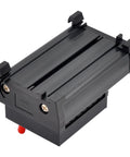 Black Four Channel Toggle Switch Power Distribution Module For DIN Rail Mount With LED On Off Indicators And DC Input Range Three To Thirty Two Volts