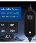 Hella Portable Ev Charger Type 2 7Kw 3.5Kw 16A To 32A Evese showing adjustable current settings, sleek design with digital display.